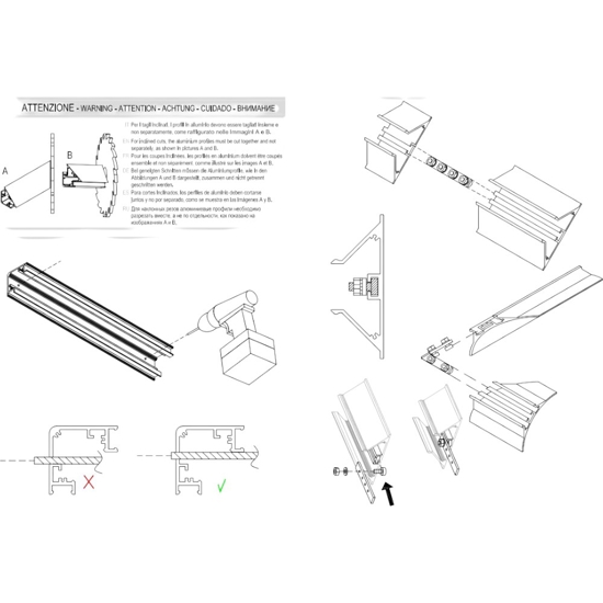 Profilo 3mt angolare oro lubiana c gea luce per n2 strip led max 10mm