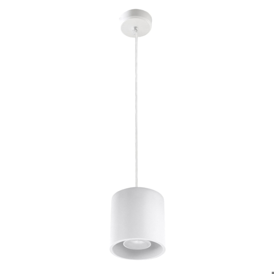 Lampada a sospensione cilindro bianco per isola