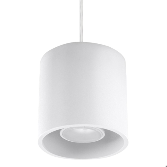 Lampada a sospensione cilindro bianco per isola