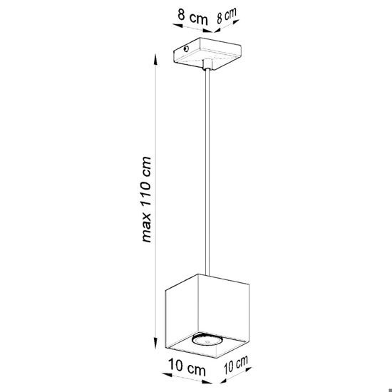 Lampada a sospensione cubo nero moderna