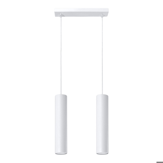 Lampadario per cucina cilindri bianchi