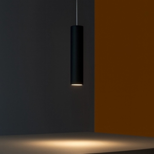 Lampada cilindro nero per isola penisola