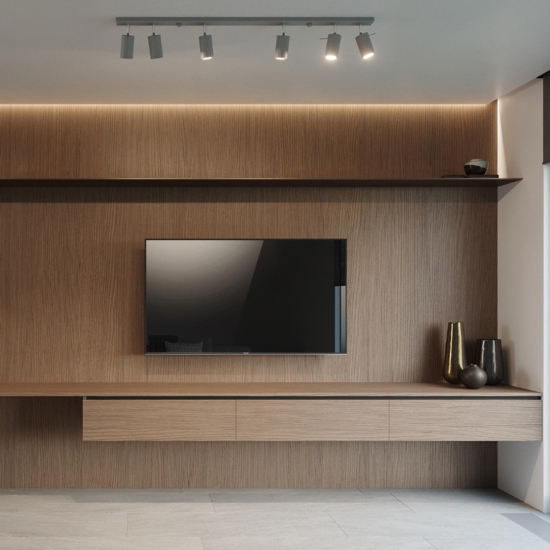 Plafoniera moderna grigia con faretti orientabili
