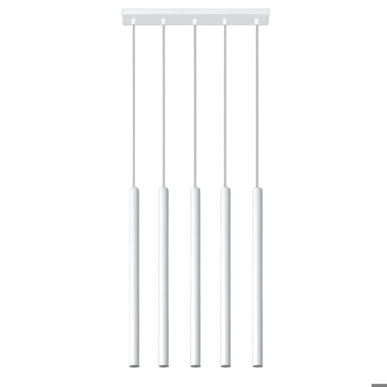 Lampadario per cucina cilindri pendenti bianco
