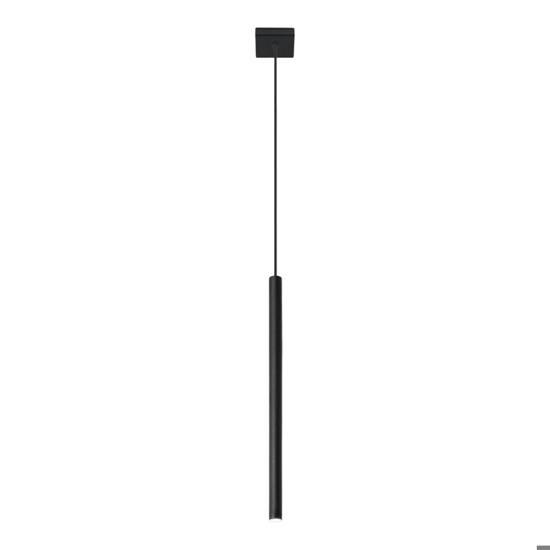 Lampada a sospensione cilindro sottile nero