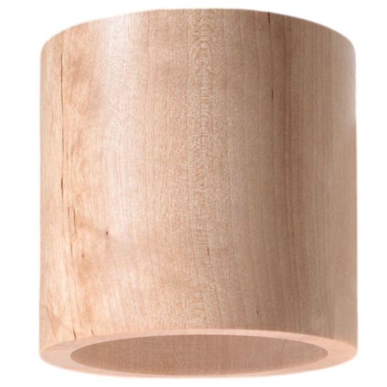 Lampada di legno applique moderna cilindro da parete