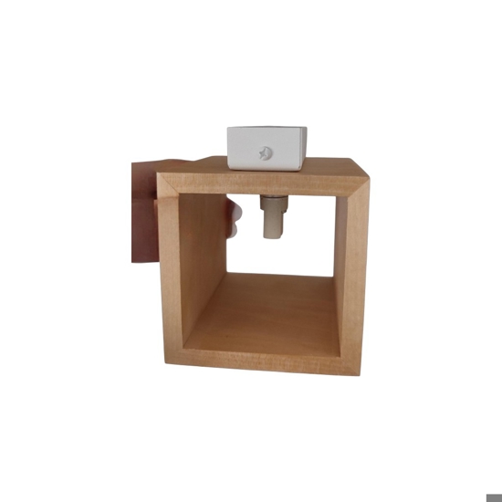 Applique di legno naturale lampada cubo