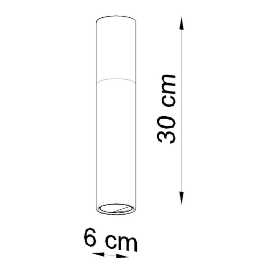 Faretto cilindro da soffitto bianco legno