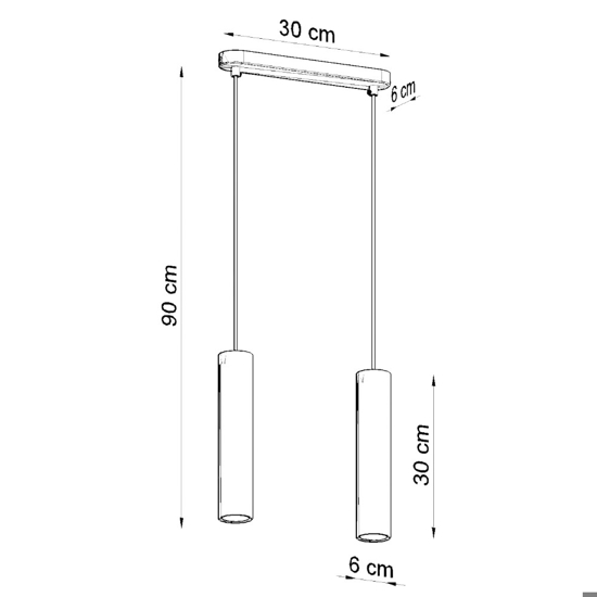 Lampadario per cucina cilindri di cemento grigio