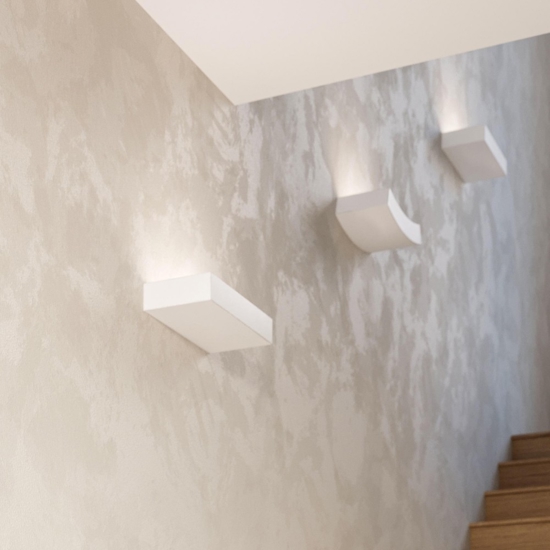 Applique squadrato di gesso bianco moderna