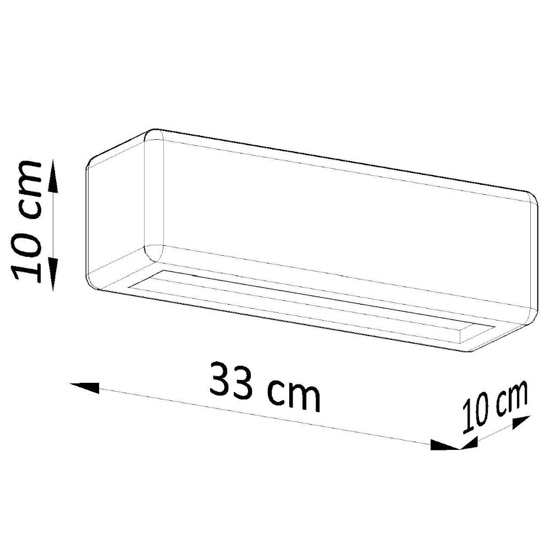 Applique di gesso bianca pitturabile moderna rettangolare