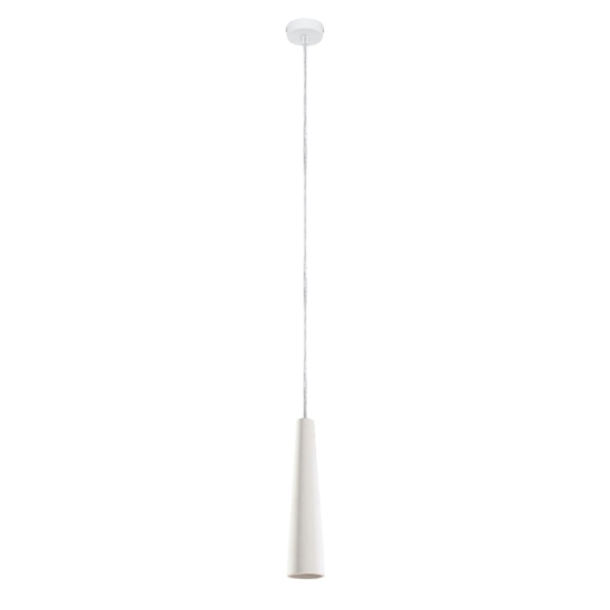 Lampada a sospensione di gesso bianco