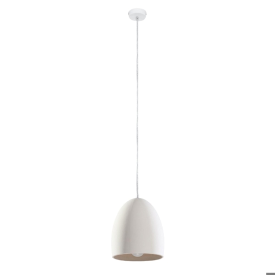 Lampada a sospensione cupola gesso bianco