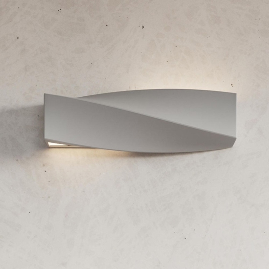 Applique in gesso grigio moderna rettangolare
