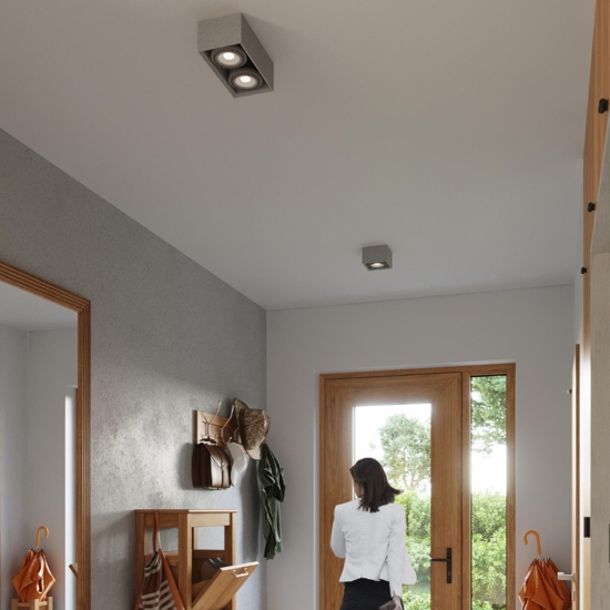 Faretto cubo da soffitto in cemento quadrata