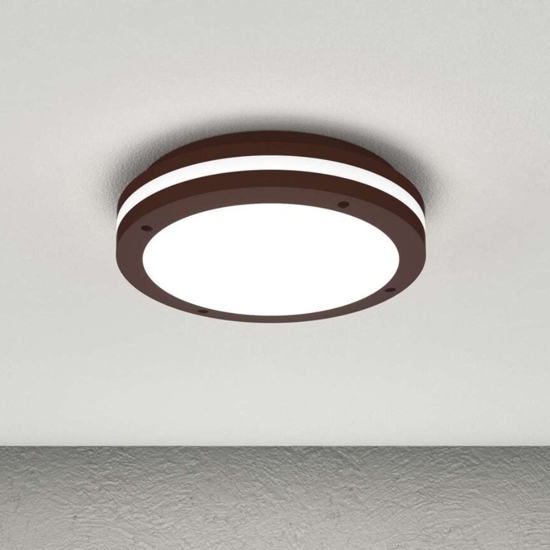 Top light soho plafoniera per esterno corten moderna rotonda