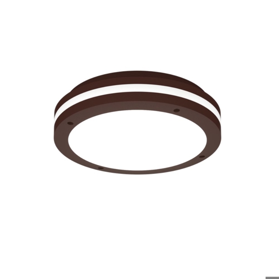 Top light soho plafoniera per esterno corten moderna rotonda