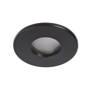 Faretto da incasso a soffitto rotondo nero per doccia bagno fp