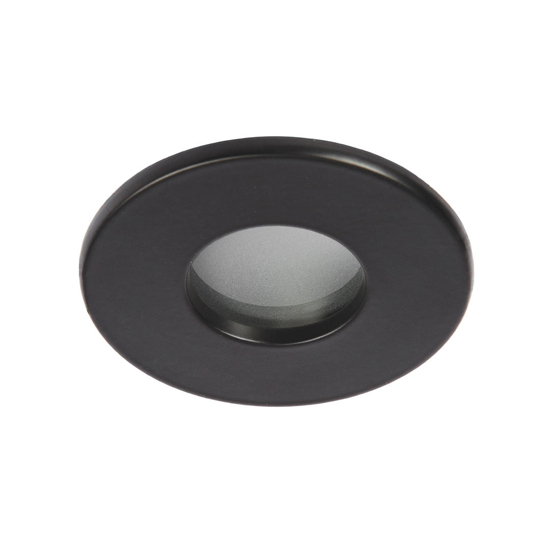 Faretto da incasso a soffitto rotondo nero per doccia bagno fp