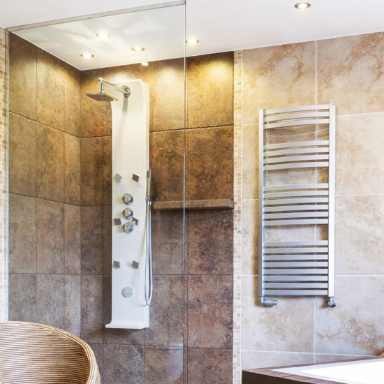 Faretto nickel per bagno doccia quadrato da incasso a soffitto fp