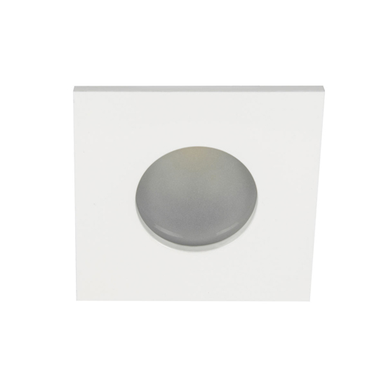Faretto a soffitto bianco da incasso quadrato per bagno doccia fp