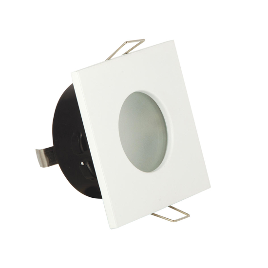 Faretto a soffitto bianco da incasso quadrato per bagno doccia fp