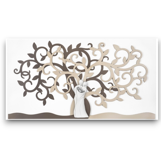 Bongelli preziosi quadro capezzale sacra famiglia moderna 110x60 nocciola