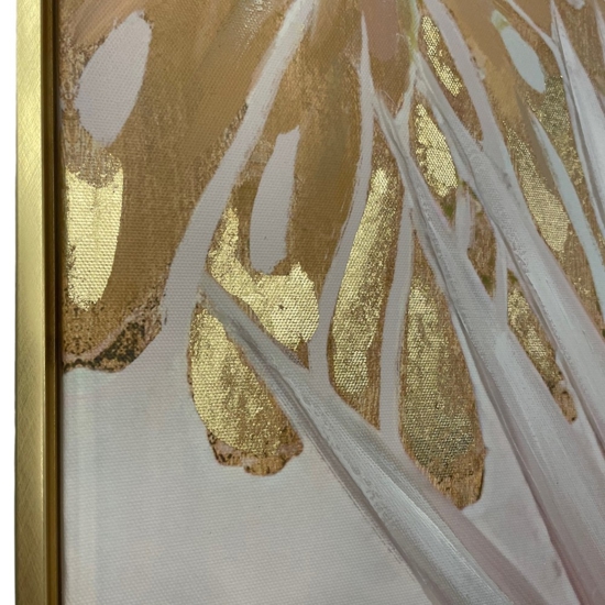Quadro moderno dolce foresta 120x60 cornice oro per soggiorno