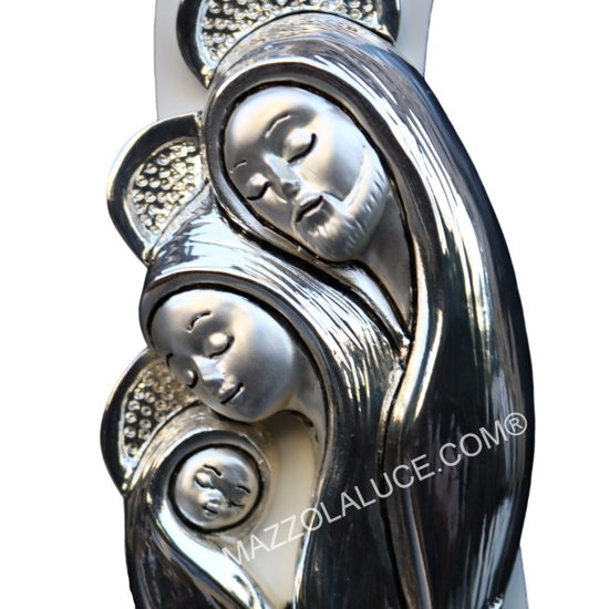 Capezzale sacra famiglia argento avorio classico