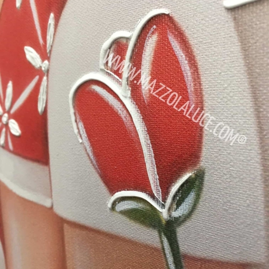 Quadro 122x72 paesaggio romantico colorato innamorati