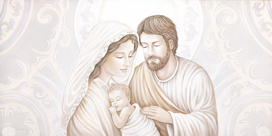 Quadro capoletto sacra famiglia 120x70 capezzale