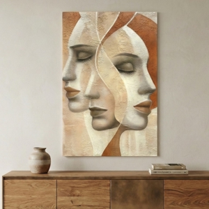 Quadro 50x70 la forza del silenzio tela decorata moderna