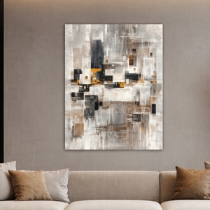 Quadro moderno 50x70 verticale geometrie astratte