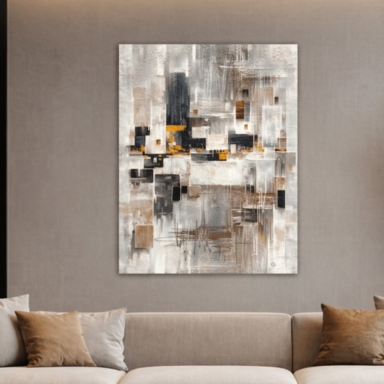 Quadro moderno 50x70 verticale geometrie astratte