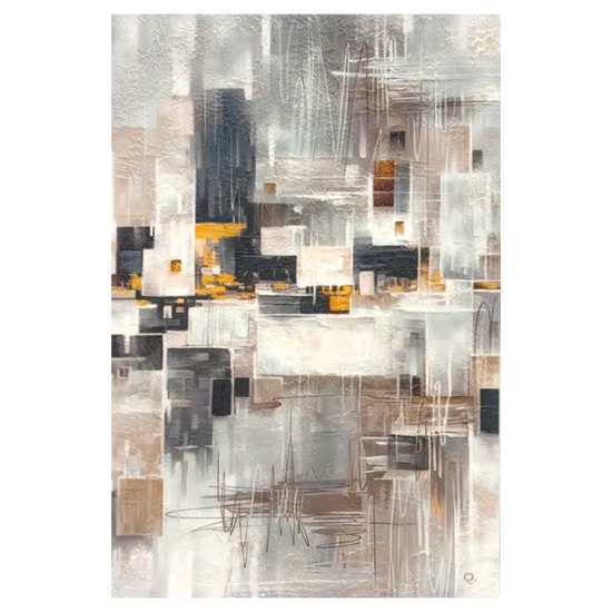 Quadro moderno 50x70 verticale geometrie astratte