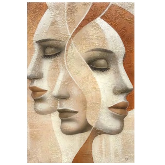 Quadro moderno 60x90 la forza del silenzio tela decorata