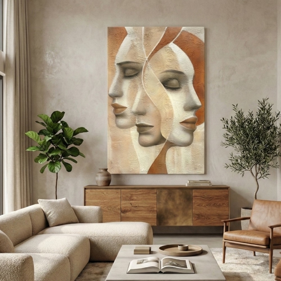 Quadro moderno 60x90 la forza del silenzio tela decorata