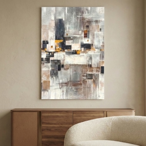 Quadro 60x90 moderno verticale geometrie astratte decorato