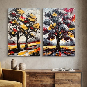 Quadri astratti 60x90 alberi di amore tele decorate per soggiorno