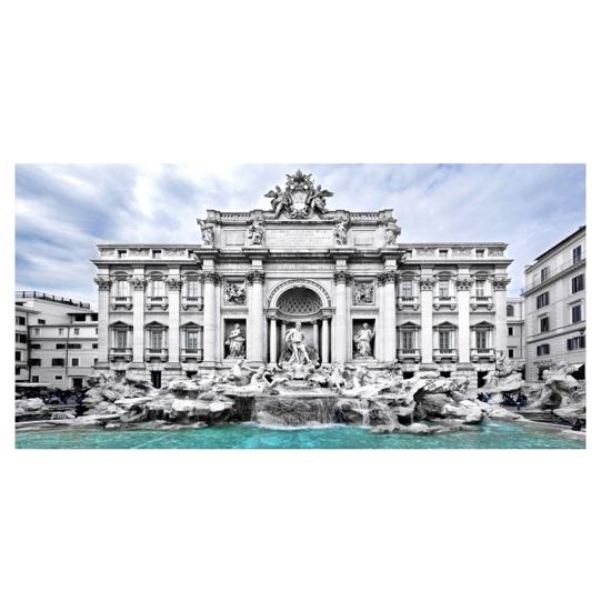 Quadro fontana di trevi 140x70 stampa su tela fp
