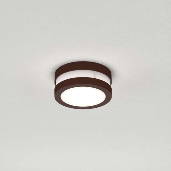 Plafoniera da esterno corten rotonda top light soho
