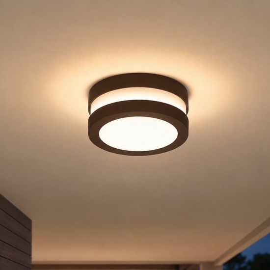Plafoniera da esterno corten rotonda top light soho