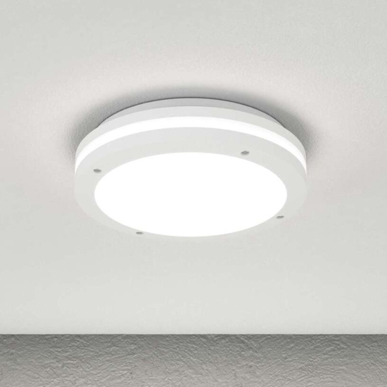 Top light soho plafoniera bianca da esterno rotonda ip54