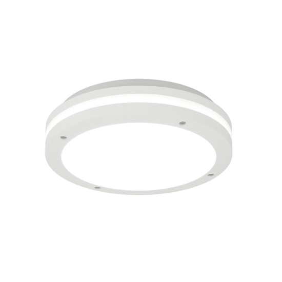 Top light soho plafoniera bianca da esterno rotonda ip54