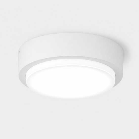 Top light baku plafoniera rotonda per esterno bianca