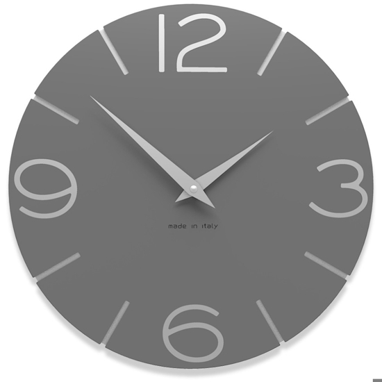 Orologio da parete tondo moderno grigio quarzo