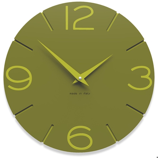 Orologio verde tondo oliva da parete moderno