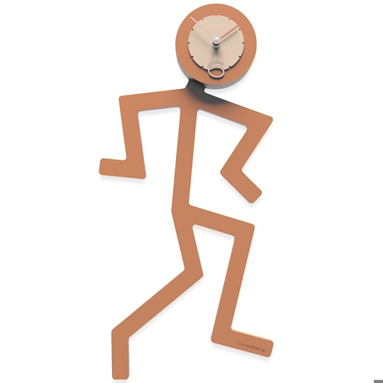 Orologio da parete legno colore terracotta