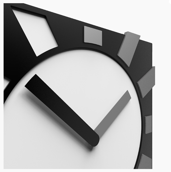 Orologio da parete nero bianco in legno moderno