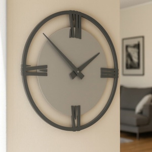 Orologio moderno rotondo 30cm colore alluminio